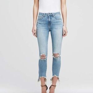 L'AGENCE High Line High Rise Skinny Jean Desert Light Destruct Women’s Size 26